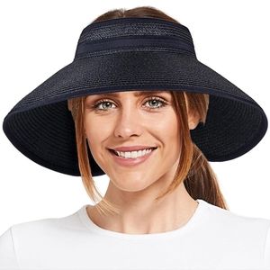Sun Visor Hats for Women,  Hat Wide Brim, Adjustable UV UPF50+ Protection
